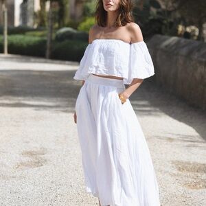 Beach wood baby alba linen skirt s/m